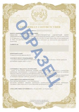 Образец Сертификат СТО 01.064.00220722.2-2020 Сибай Сертификат СТО 01.064.00220722.2-2020 